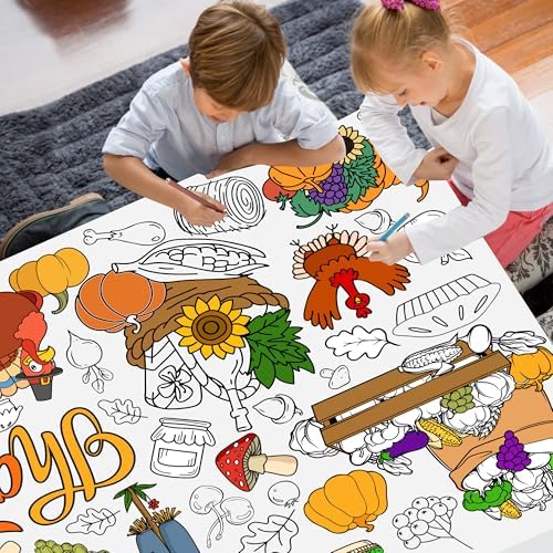 Thanksgiving Coloring Poster, 30 x 72 Inch