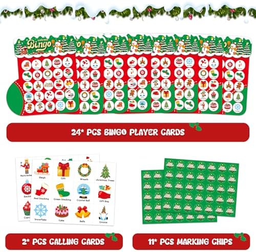 Socks Christmas Bingo Games for Kids, Christmas Crafts