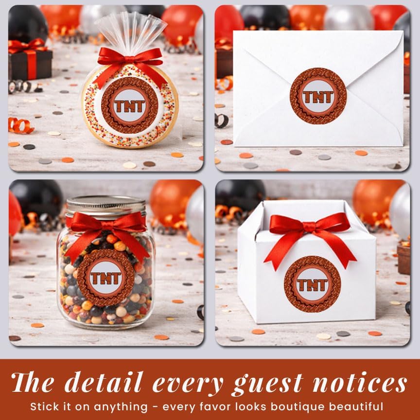 TNT Stickers, 40 Pack 2-Inch Dynamite Stickers, TNT Labels for Pixel Gaming Party Favors, Goodie Bags & Envelope Seals by Amanda Creation
