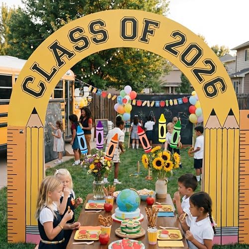 Pickmesh 6 Pcs Back to School Decoration Outdoor Crayon Metal Yard Sign 12"