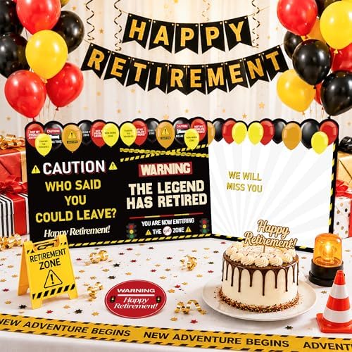 WNINK Warning Retirement Card for Men Women, Jumbo Happy Retirement Guest Book Card with Envelope, Large Farewell Signing Card, The Legend Has Retired Party Decorations Gift