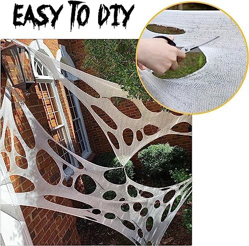 JOYSELLER 450 sqft Spider Web Halloween Decorations Outdoor
