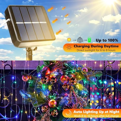 Joomer Solar Fairy Lights, 4Pack Total 104FT 320LED Lights, Multicolor