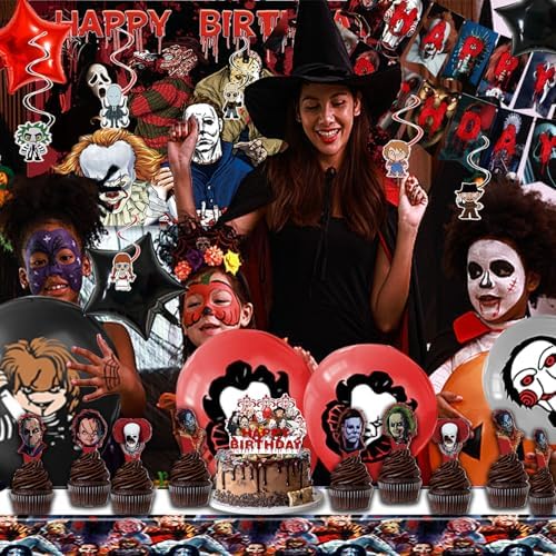 Halloween Party Decorations Kit, 38 Pcs Spooky Birthday Set