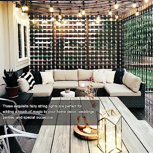 echosari Curtain Lights Battery Operated 6.6×6.6ft with Remote Timer