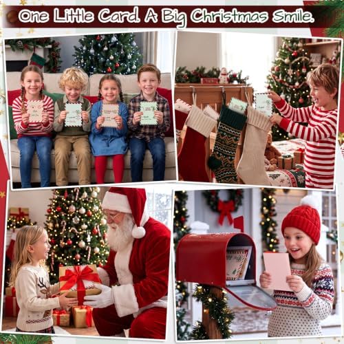 AmazingSpark 4 Set Postal Themed Christmas Gift Card Booklet for Cash