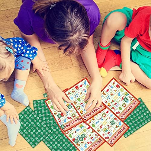 Fancy Land Christmas Bingo Game for Kids 24 Players Holiday Party Supplies