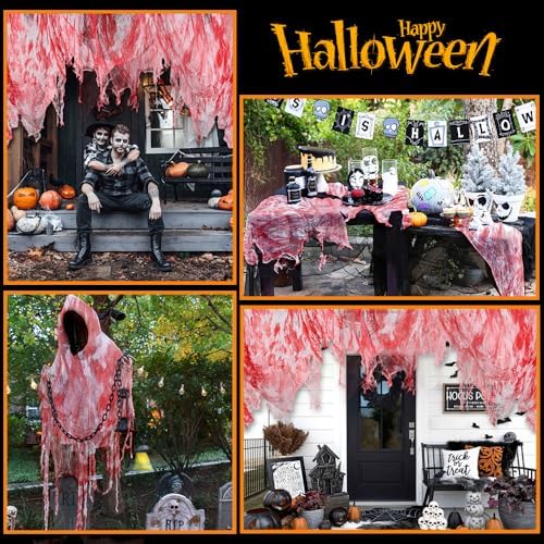 400" x 85" Bloody Halloween Creepy Cloth Halloween Yard Outdoor Decoration