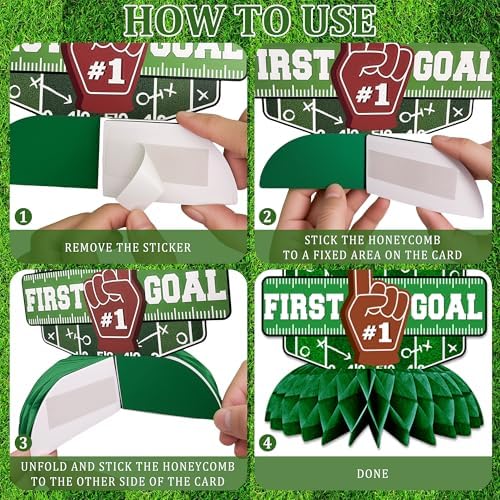 12PCS Football Party Decorations, Footaball Centerpieces for Tables