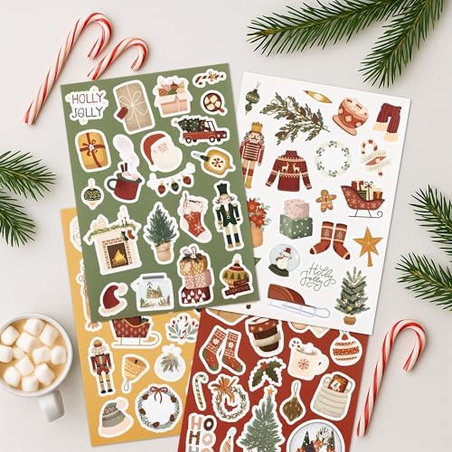 Fun Christmas Stickers for Kids - Large Set of 400 Holiday Stickers