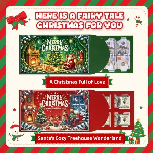 2Pcs Extra Large Christmas Money Holders for Cash & Gift Card Holder