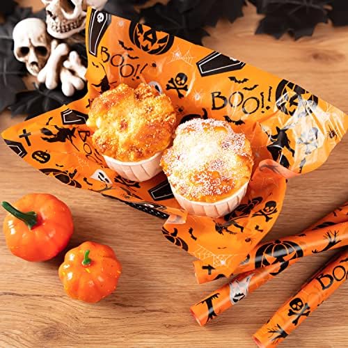 100 Pcs Wax Paper for Food, Halloween