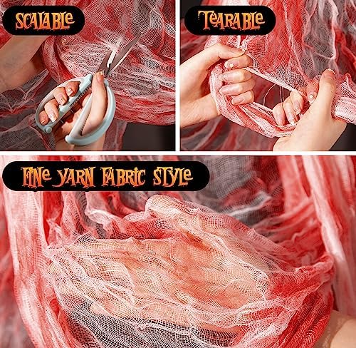 315"x85" Halloween Creepy Blood Cloth, Scary Spooky Cloth with Bloody Print