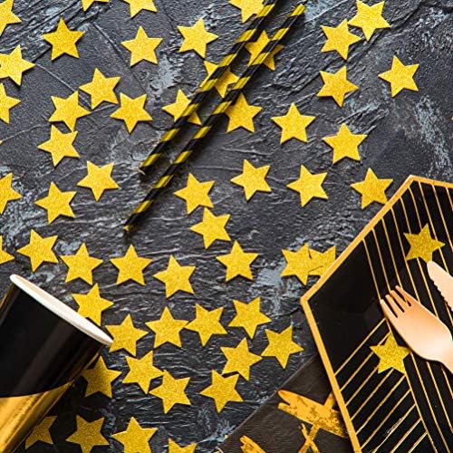 MOWO Gold Glitter Stars Confetti Party Table Decoration, 1.2'', 200pc
