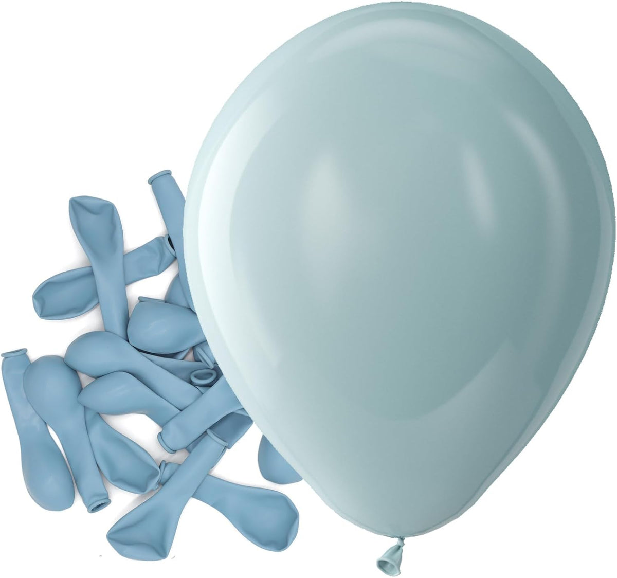 Bezente Dusty Blue Latex Matte Party Balloons 150 Pack 5 inch Small