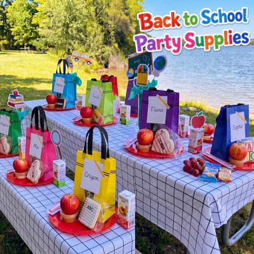 Hosuly 36 Pcs Back to School Gift Bags Crayon Tote Bags Bulk