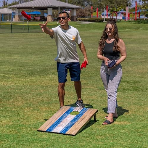 GoSports Portable Cornhole Sets- Includes 2 Boards, 8 Bean Bags, Carry Case