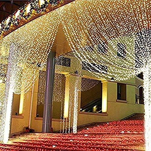 Geanmoki 306 LED Window Curtain String Light Wedding Party Home Garden Bedroom Outdoor Indoor Wall Decorations