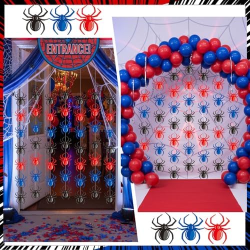 Xinnun 8 Pcs Spider Party Decorations Hanging Banners Garland