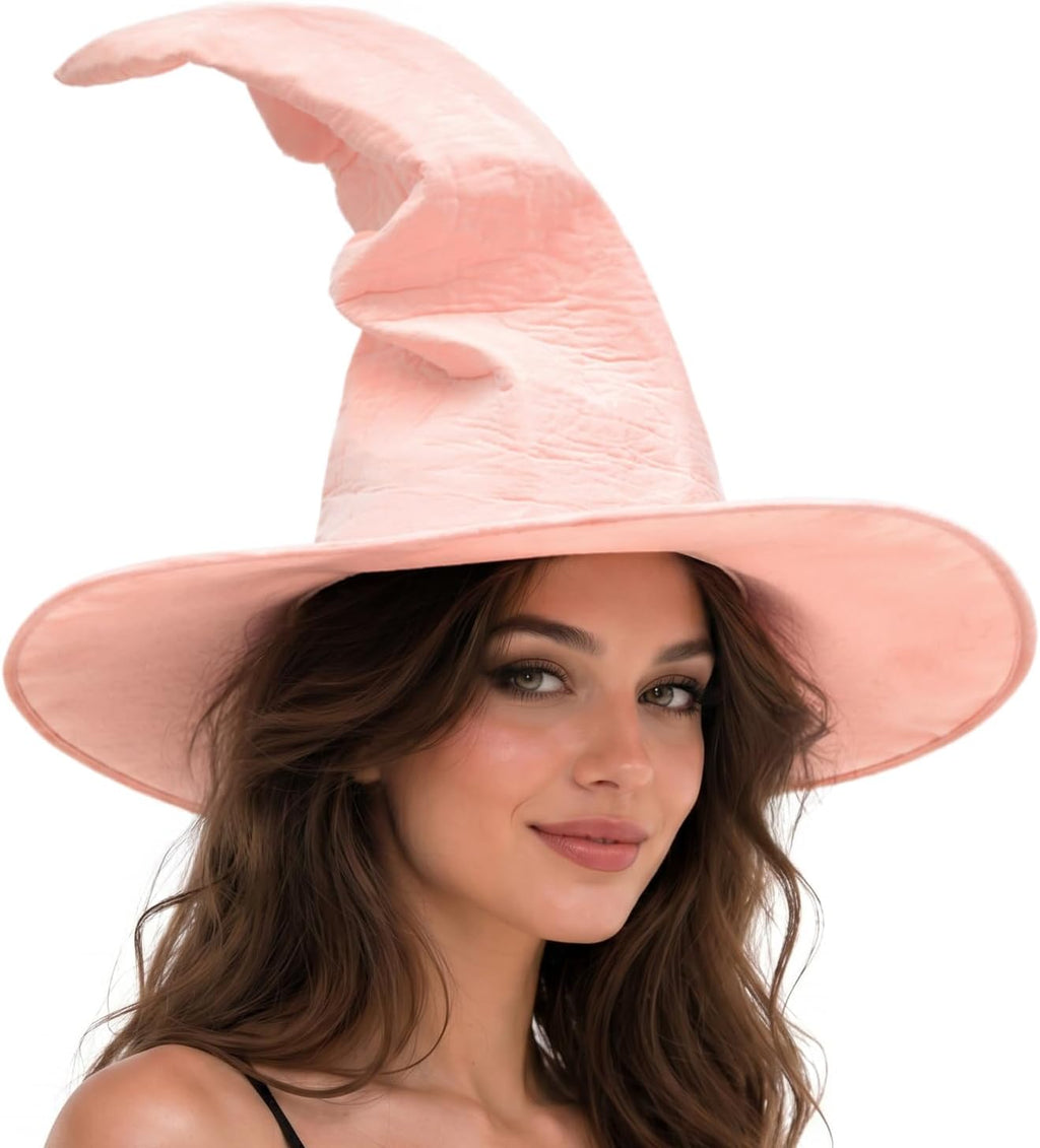 HOMELEX Adult Witch Hat, Tattered Lace Costume Hat for Halloween