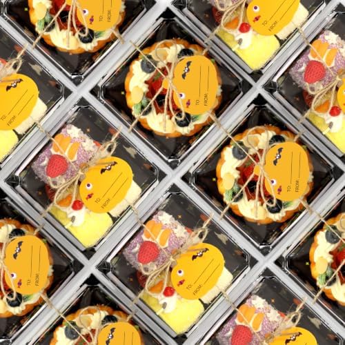 WorldBazaar 50PCS Halloween Charcuterie Boxes with Clear Lids Box
