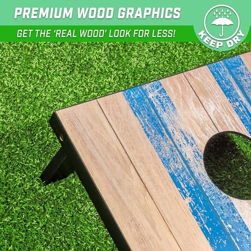GoSports Portable Cornhole Sets- Includes 2 Boards, 8 Bean Bags, Carry Case