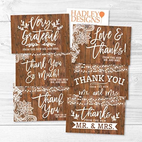 24 Wedding Thank You Cards with Envelopes Wedding Card Designed in USA