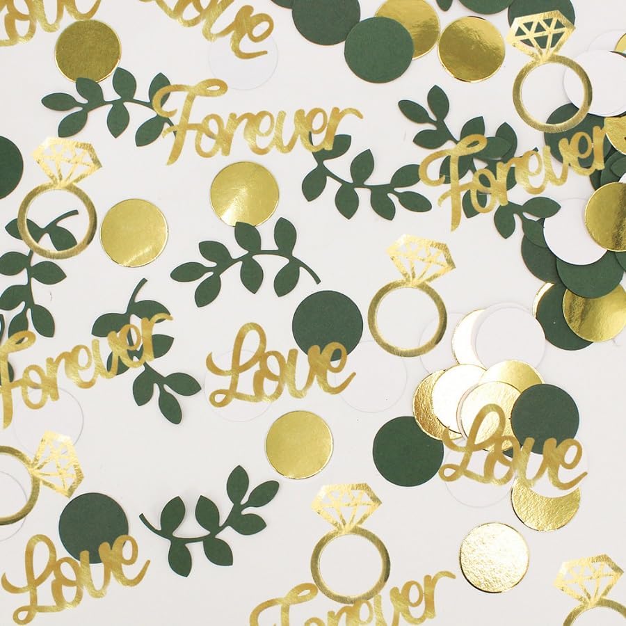 180PCS Greenery Wedding Table Confetti Decorations