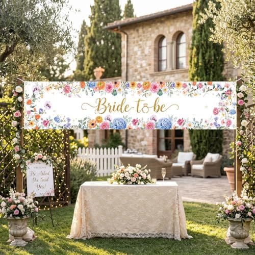 Bride To Be Banner Happily Ever After Bridal Shower Wedding Banner