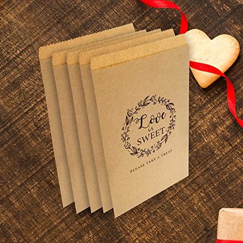 FRIDAY NIGHT 50 Pcs Kraft Candy Buffet Bags for Weddings and Parties