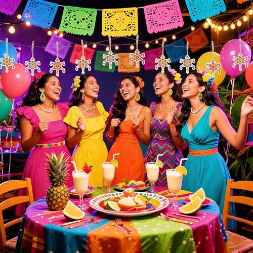 24PCS Wooden Cinco De Mayo Crafts Decorations Mexico Crafts for Kids Fiesta Party Ornaments to Paint, DIY Blank Unfinished Mexican Theme Carnival Cutouts for Tree Hanging Taco Birthday Party