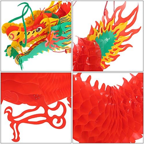 Bememo 4.92 Feet 3D Chinese New Year Dragon Decor Hanging Dragon Garland