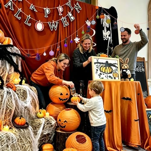 50 Pcs Halloween Ornaments for Tree Decorations, Shatterproof