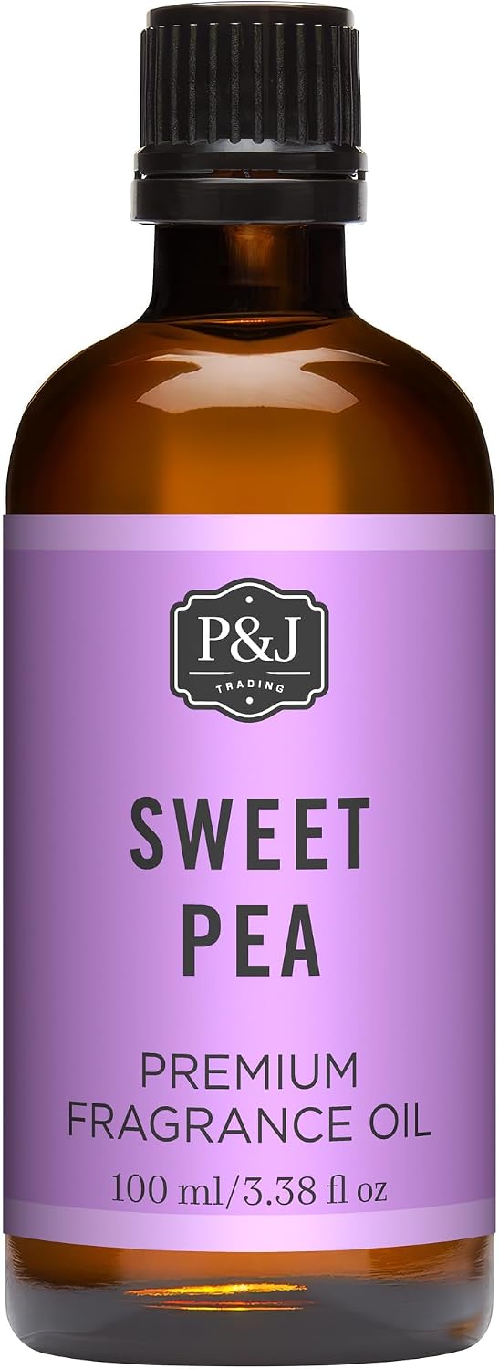 P&J Trading Fragrance Oil | Sweet Pea Oil 100ml - Candle Scents for Candle Making, Freshie Scents, Soap Making Supplies, Diffuser Oil Scents