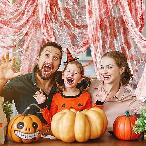 315"x85" Halloween Creepy Blood Cloth, Scary Spooky Cloth with Bloody Print