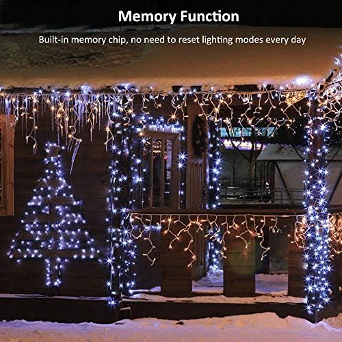 Brizled White Christmas Lights Outdoor, 78.74ft 240 LED Mini String Lights