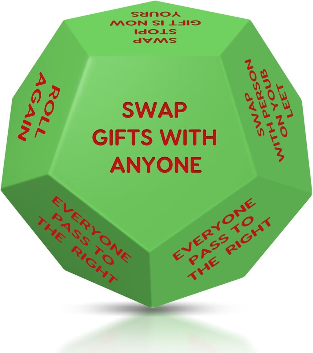Santa Swap Gift Exchange Dice, 3in Exchange Gifts for Adult