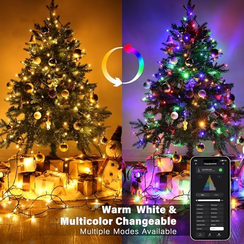 Brizled Smart String Lights, 200 LED Color Changing Christmas Lights 66 ft