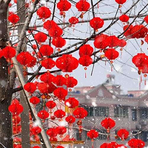 26Pack Paper Lanterns Chinese New Year Decorations 2026 Japanese Hanging Paper Lanterns Red 12in 8in for Lunar New Year Party Decorations Spring Festival Asian Hibachi Wedding Room Restaurant Decor