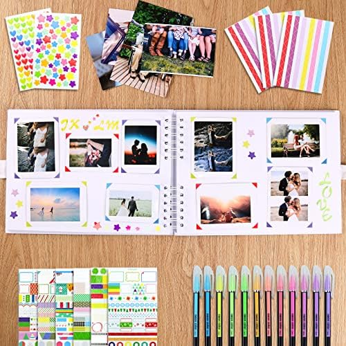 Vienrose Scrapbook Album 80 Pages 11x8 Inch Black
