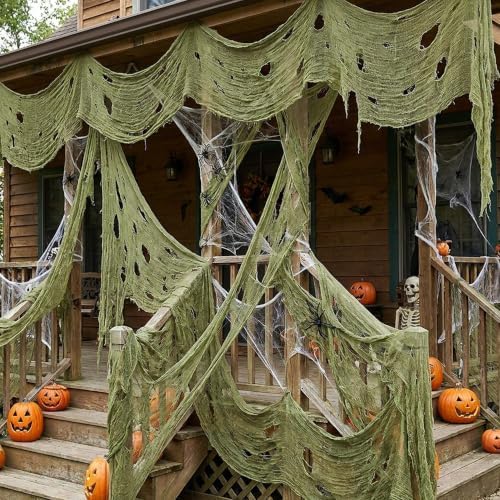 Tlswshsy 500'' x 39''Large Halloween Creepy Cloth, Spooky Gauze Decoration