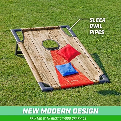 GoSports Portable Cornhole Set with Carry Case - Outdoor Lawn Bean Bag Toss Game for Adults and Family - Beach, Camping, Yard Games & More