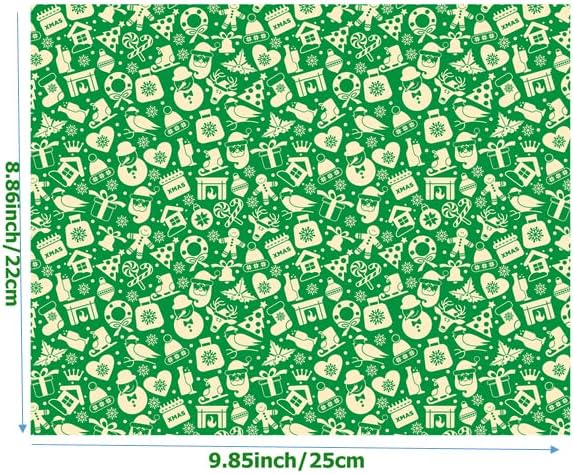 150pcs Christmas Wax Paper Sheets for Food Deli Paper Sandwich Wrap Candy Cookies Wraps, Waterproof Oil-proof Picnic Basket Liners with Snowflake Printed for Kitchen Handmade Food(Green)