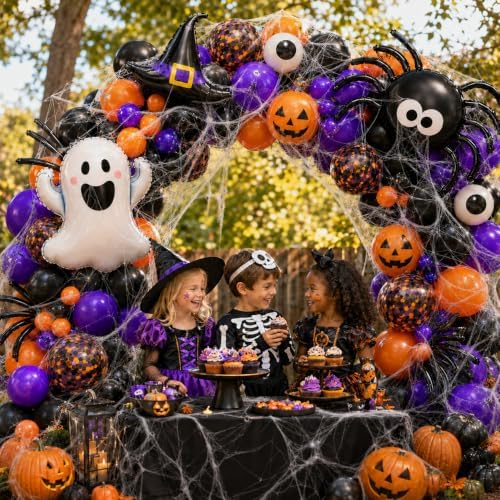 Halloween Balloon Garland Arch Kit 156PCS for Halloween Party Decorations