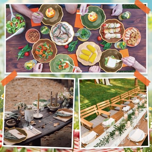 72 Pcs Woodland Paper Plates 9 Inch Disposable