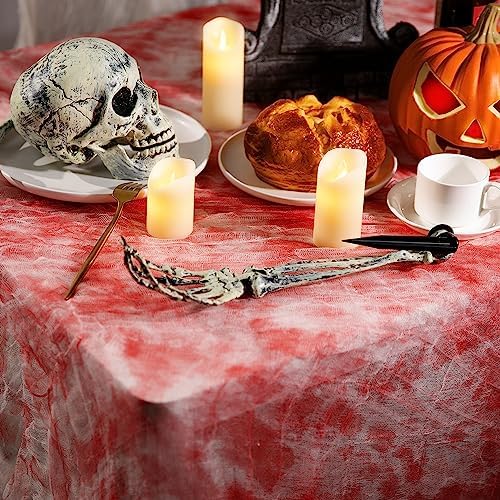 315"x85" Halloween Creepy Blood Cloth, Scary Spooky Cloth with Bloody Print