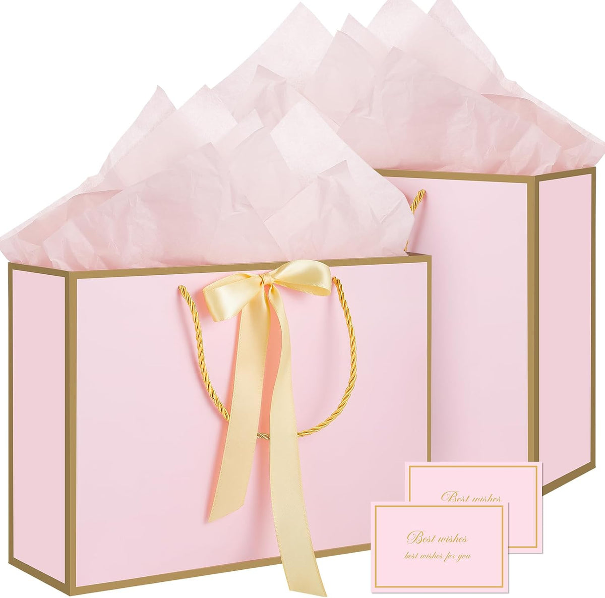 Epoesch 4 Pack Medium Gift Bags with Handles and 8 Tissue Papers