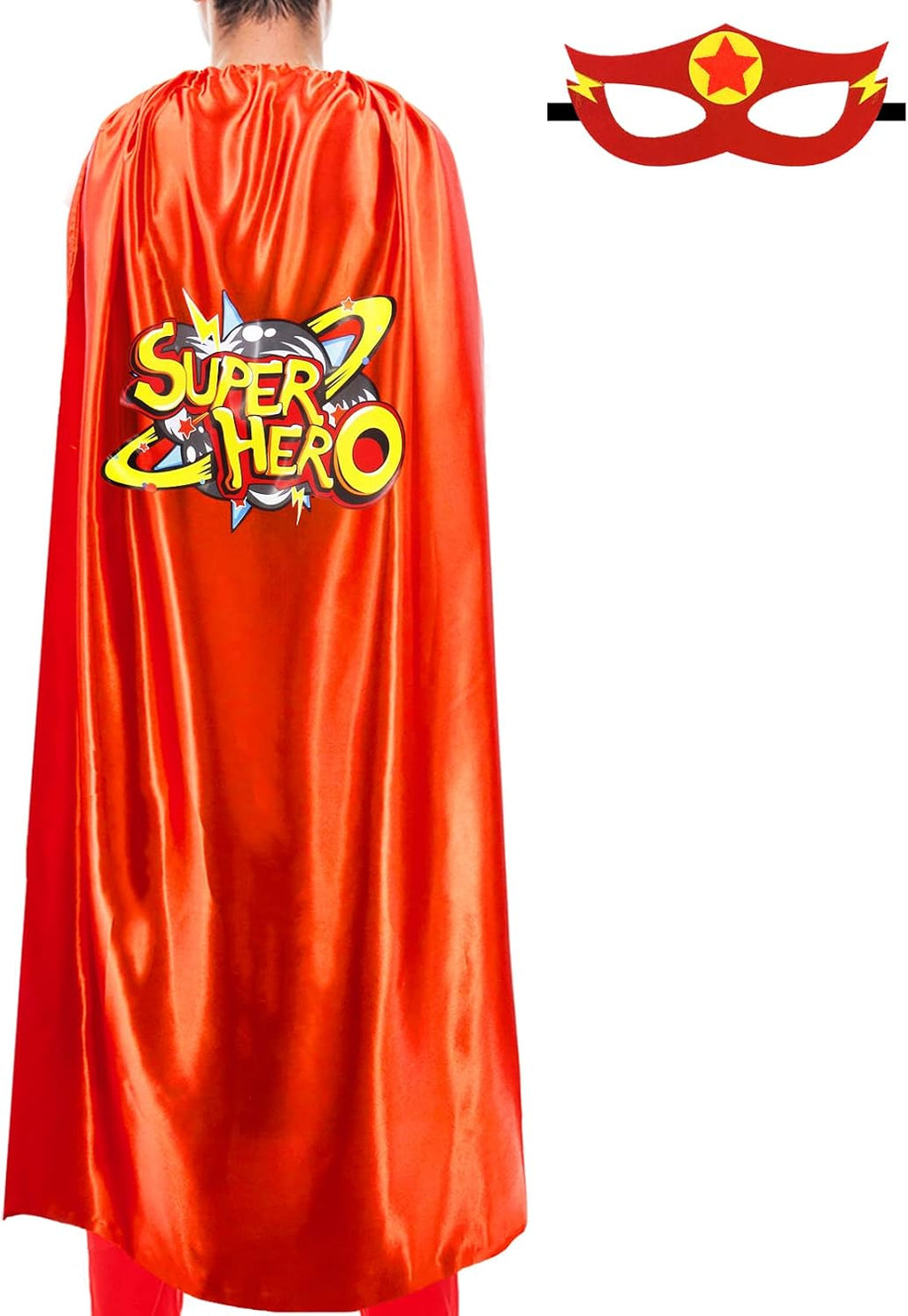 iROLEWIN Superhero-Cape and Mask for Adults, Super Hero Costumes Women Men