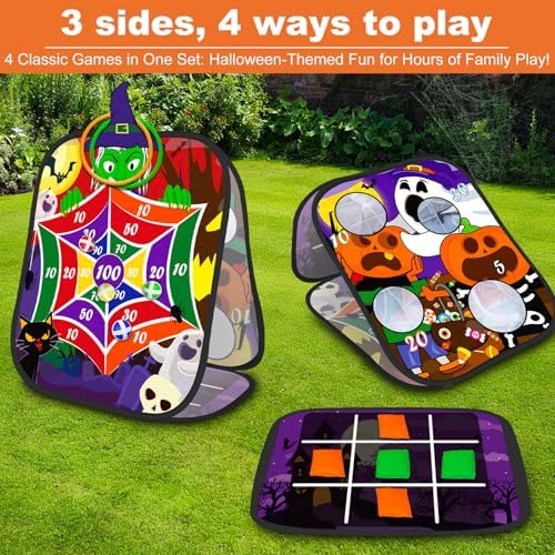 4-in-1 Halloween Party Games Set for Kids Adults