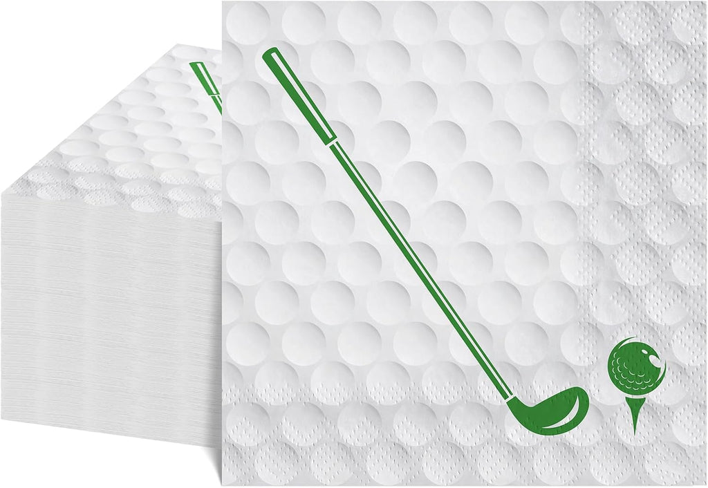 Natnarr 100 Pcs Golf Napkins, 5" Golf Master Cocktail Napkins